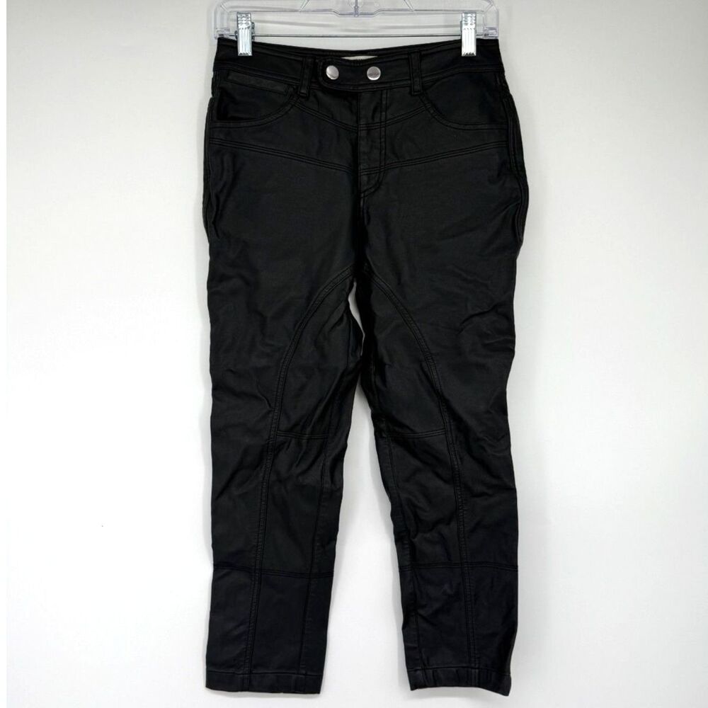 Free People Cropped Faux Leather Pants Size 0